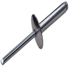 Заклёпки стальные вытяжные с увеличенным бортиком St/St 4,8х10 мм DIN 7337